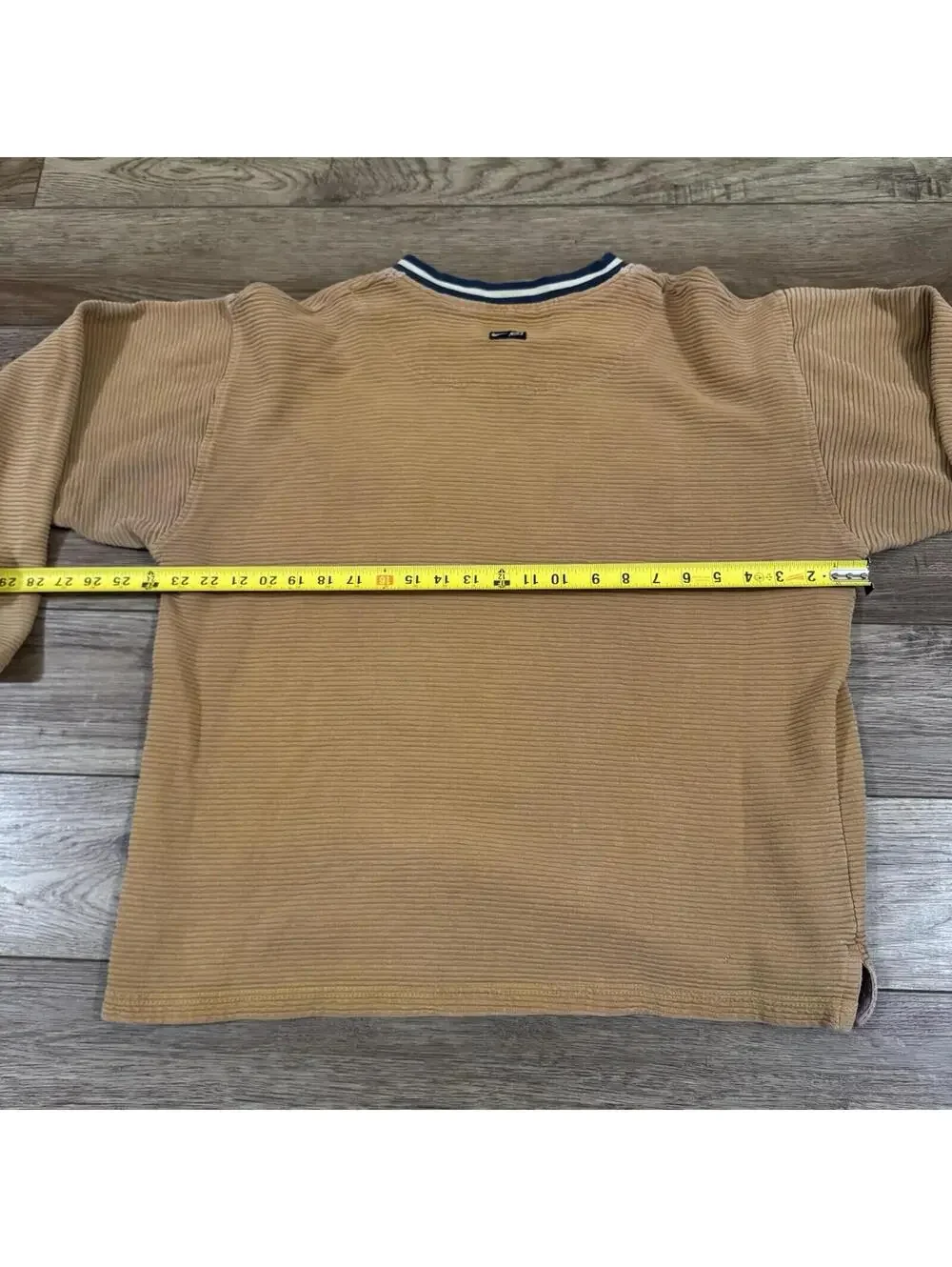 Vintage 90s Nike Cross Training Gym Corduroy Sweater V-Neck - Picture 7 of 11
